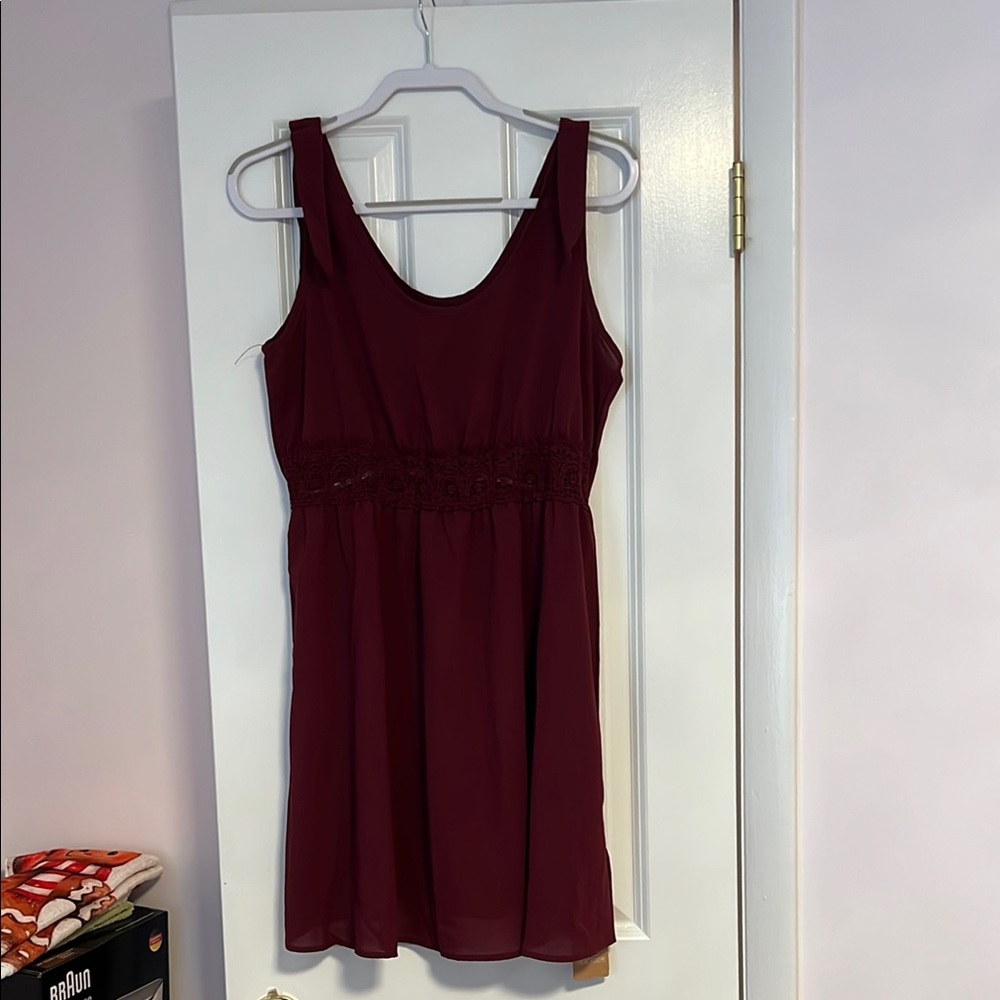 SHEIN Burgundy Mini Dress